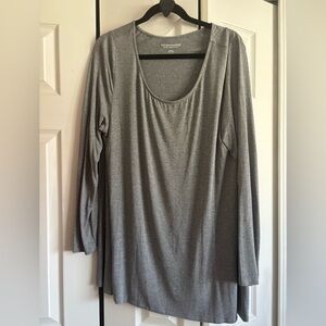 Soft Surroundings Heather Gray Long Sleeve Top
